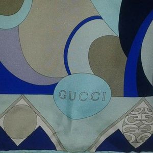 Vintage 90s GUCCI silk scarf,  huge!